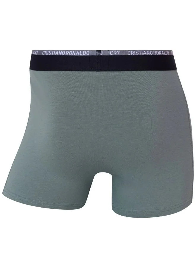 سي ار7 CR7 Basic Men’s Trunk Underwear 3-Pack – Soft Cotton Stretch, Comfortable Everyday Fit, Multicolor